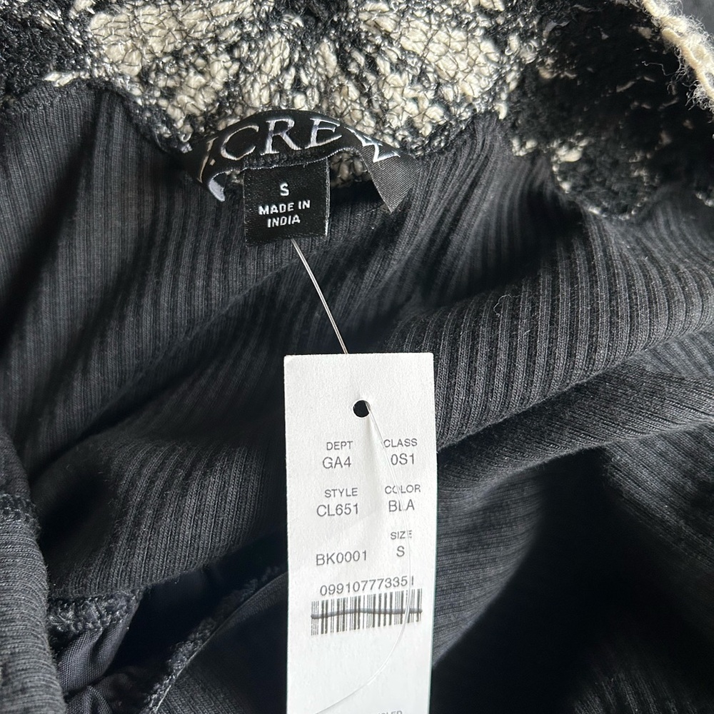 J. Crew Black crochet Mixy Dress with White Floral Detail - Picture 8 of 8